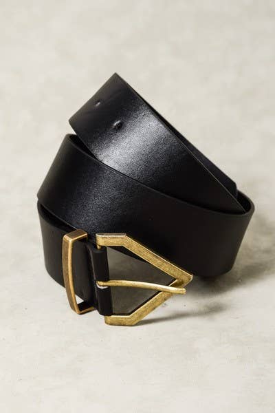 Diamond Pointed Belt | Black