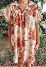 Rollin Floral Paisley Dress | Rust