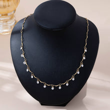 Crystal Beaded Necklace | Gold
