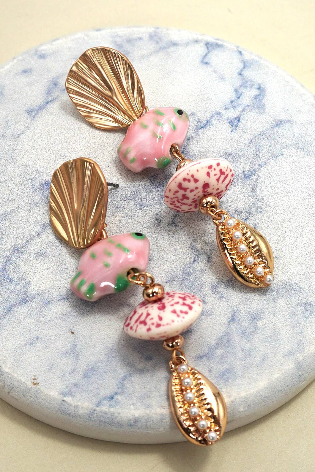 Ceramic Fish Earring | Pink