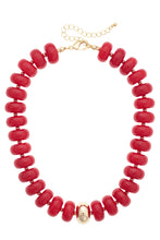 San Sebastian Beaded Resin Necklace: Light Blue