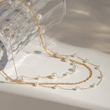 Layered Pearl Necklace | Gold