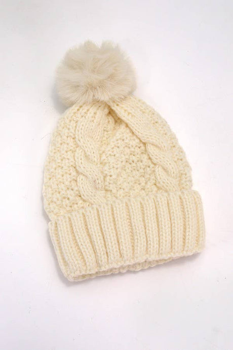 Classic Cable Knit Beanie | Cream