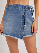 Wrapped Denim Skort | Medium Wash