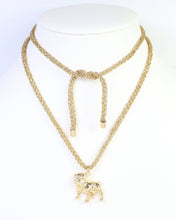 Corie Cord Necklace Standing Dog Gold: Default