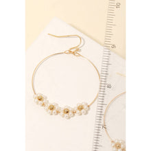 Floral Beaded Circle Earrings