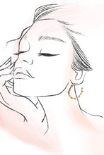 Leaf Rhinestone Hoop Earring | Gold