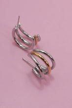Mixed Metals Huggie Hoop