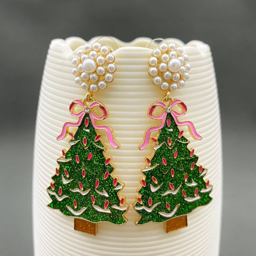 Christmas Tree Dangle Earrings