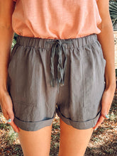 Easy Living Linen Shorts | Charcoal