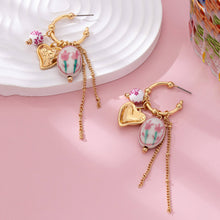 Floral Charm Hoop Earrings | Gold*