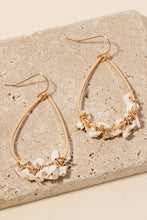 Stone Charms Dangle Earrings | Light Grey