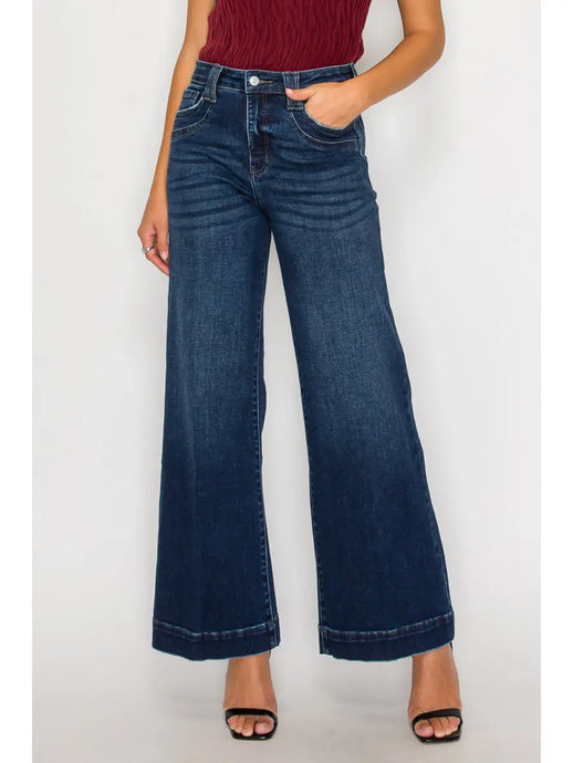 Annie Wide Leg Denim | Dark