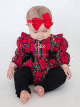 Nicholas Plaid Bubble Romper | Red