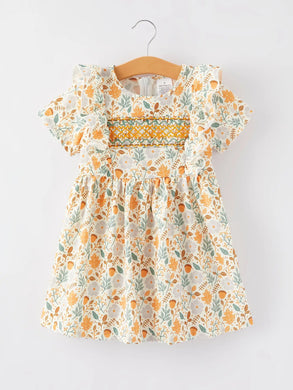 Fall Floral Girls Dress