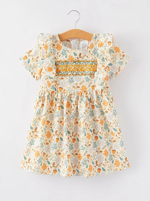 Fall Floral Girls Dress