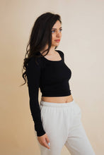 Long Sleeve Crop | Black