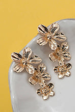 Cascade Flower Trio Earring | Gold