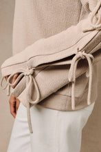 Ribbed Side Tie Detail Knit | Taupe