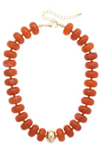 San Sebastian Beaded Resin Necklace: Red