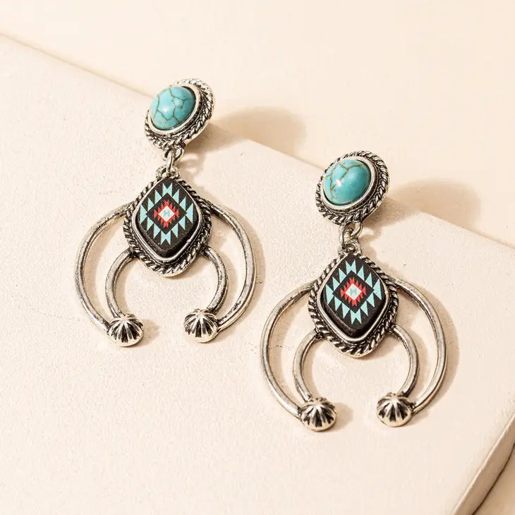 picture 1 Western Aztec Crescent Earring