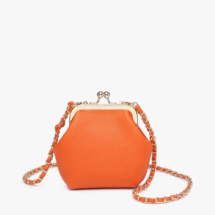 picture 1 Cleo Coin Pouch Crossbody | Orange