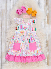 Ruffles + Scribbles Ruffle Dress
