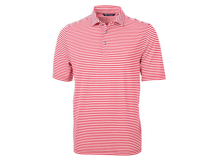 Striped Collared Shirt | Red