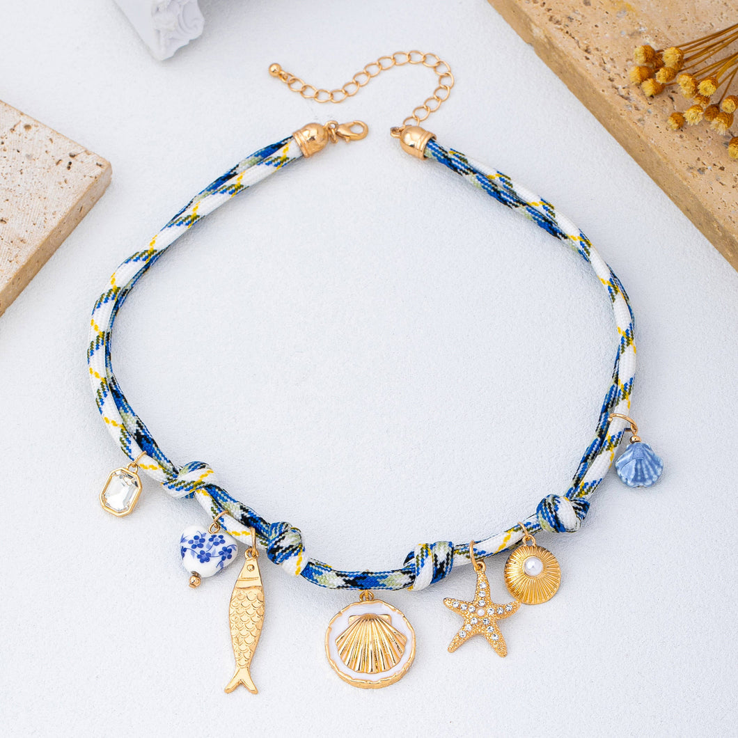 Rope Charm Seashell Necklace