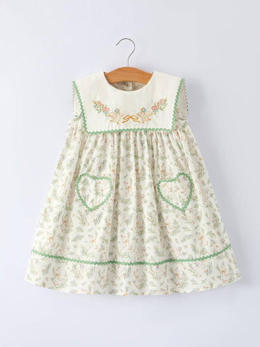 Vintage Floral Goose Dress