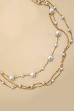 Layered Pearl Necklace | Gold