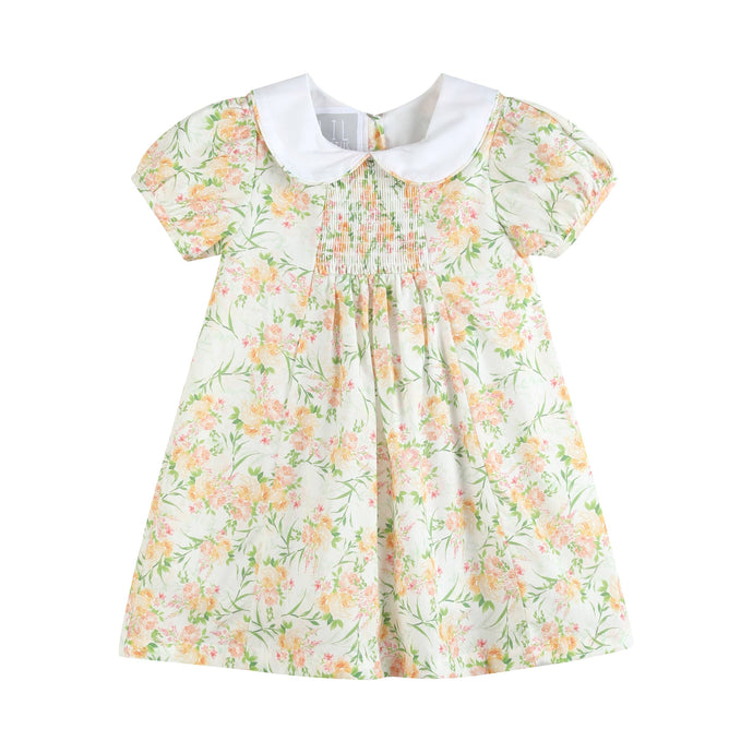 Floral Smocked Collared Dress | Mint