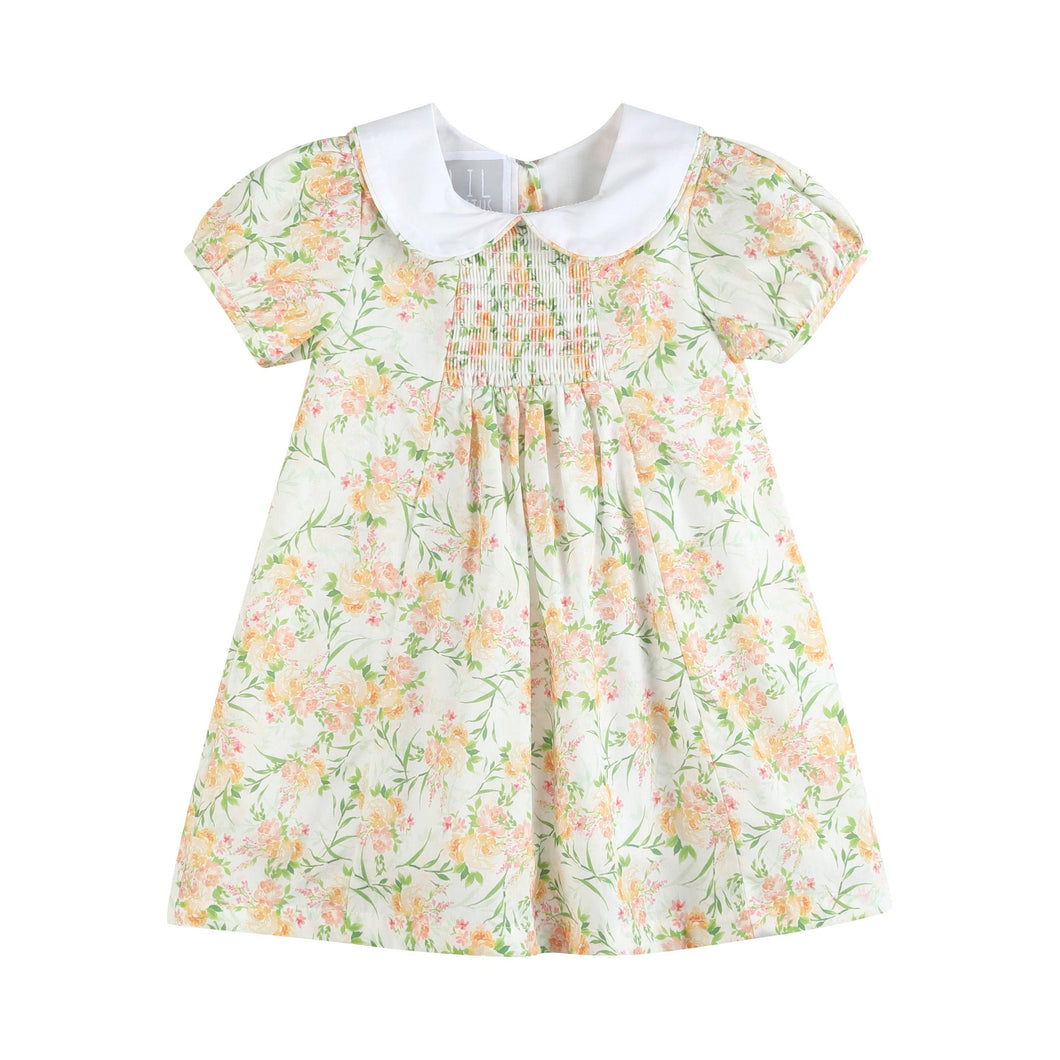 Floral Smocked Collared Dress | Mint