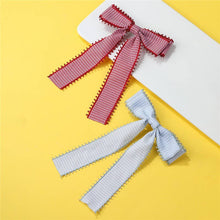 Gingham Bow Hair Clip | Red
