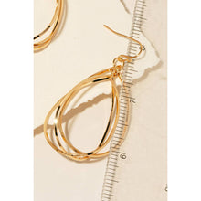 Layered Metallic Dangle Earrings | Gold