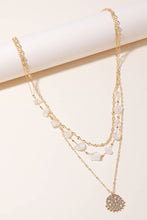 Pebble Stone Charms Chain Necklace | White