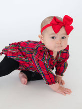 Nicholas Plaid Bubble Romper | Red