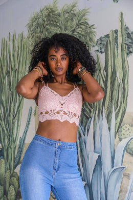 Crochet Lace Bralette | Blush