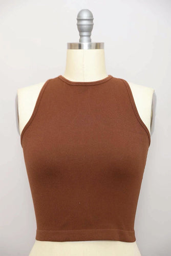 High Neckline Brami | Brown