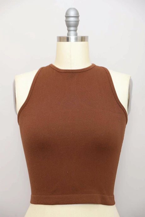 High Neckline Brami | Brown
