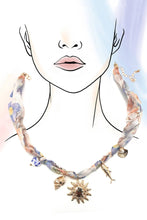 Scarf Charm Necklace Seashell Fish