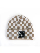 Checkered Kids Hat | Taupe