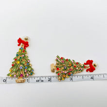 Christmas Tree Rhinestone Earrings