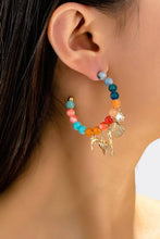 Nautical Beaded Hoop Earrings