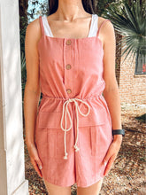Bloom Tied Button Romper | Pink