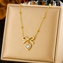 Bow Rhinestone Necklace*