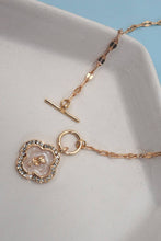 Rhinestone Rose Necklace