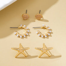 Trio Nautical Pearl Set | Gold