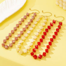Faceted Resin Briolette Necklaces | Blush