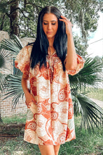 Rollin Floral Paisley Dress | Rust